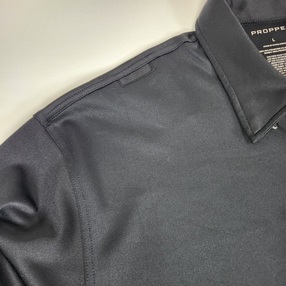Propper  Men's L Large Long Sleeve Utility Polo Black Tactical - Picture 5 of 14